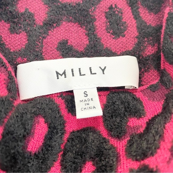 MILLY Leopard Print Mock-Neck Top - Picture 4 of 5